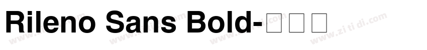 Rileno Sans Bold字体转换